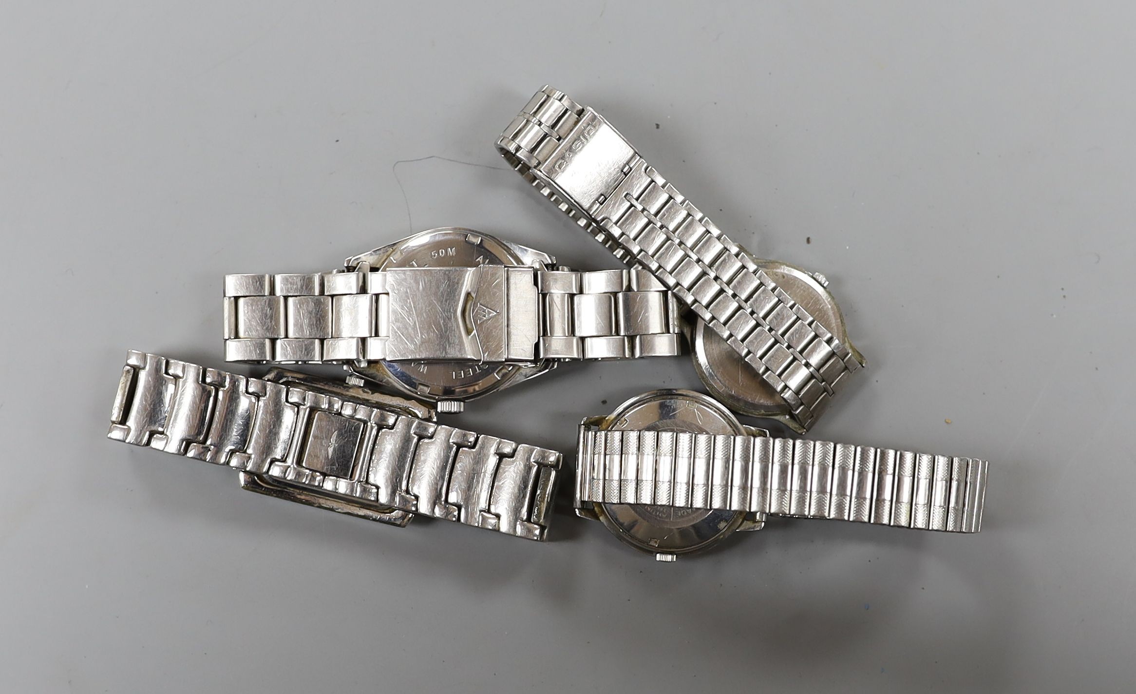 Four assorted gentleman's wrist watches including a 1960's steel Eloga watch.